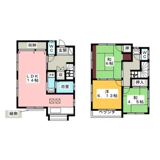 神奈川県横浜市西区境之谷【一戸建】の間取り