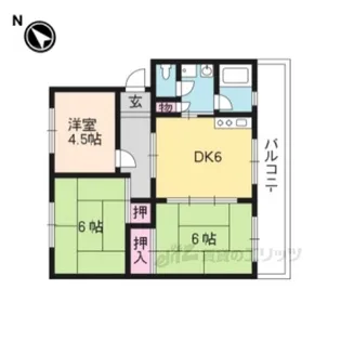 ハイツ堤下【3階】の間取り