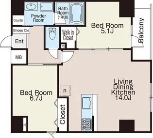カナーレ東日本橋【5階】の間取り