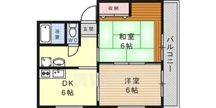 フィアト高橋【1階】の間取り