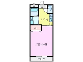 ビアンヒルズ【1階】の間取り