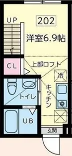 クラージュ橋本【2階】の間取り