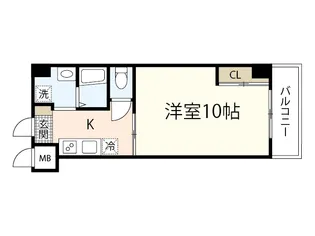 庚午サエキビル【8階】の間取り