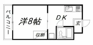 1DKの間取り画像