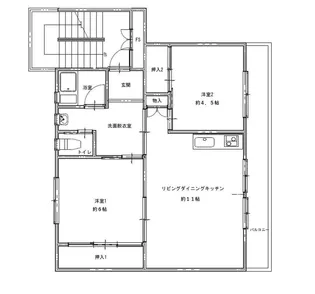 ビレッジハウス塩冶 1号棟【5階】の間取り