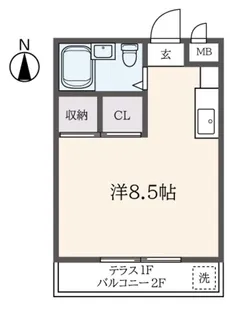 フラット連光寺【1階】の間取り