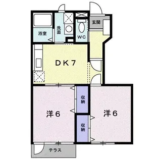 アルベール ヴィラII【1階】の間取り