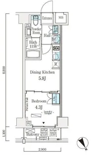 東京都大田区東馬込1【マンション】の間取り