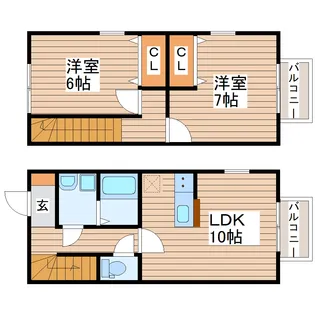 宮城県仙台市太白区中田4【一戸建】の間取り