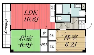 千葉県千葉市稲毛区稲毛3【マンション】の間取り