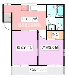 カーサビアンカ【2階】の間取り