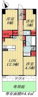 エクセレントシティ船橋グランライズ【1階】の間取り