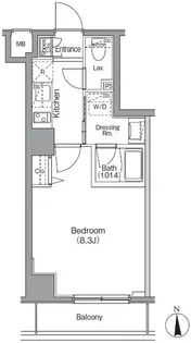 ボアビスタ門前仲町【10階】の間取り