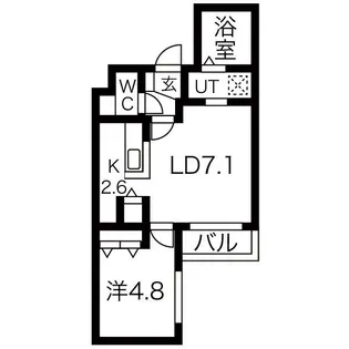 EXCEL平岸 B棟【2階】の間取り
