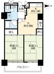 UR武庫川【5階】の間取り