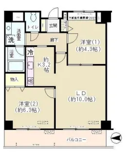 東京都台東区池之端2【マンション】の間取り