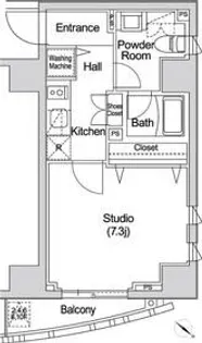 カーサスプレンディッド赤坂7丁目【7階】の間取り