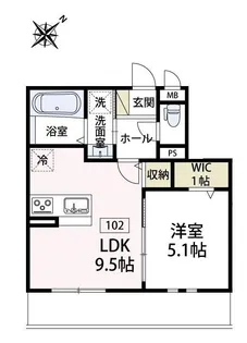 カーサ・ルピナス【1階】の間取り