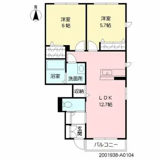 マリンガーデン【1階】の間取り