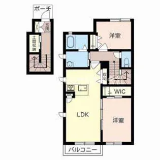 ルミエール・ヴェールC【2階】の間取り