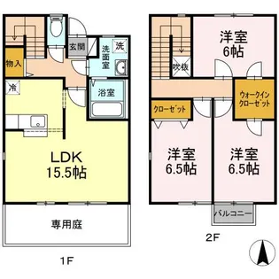 岡山県岡山市南区西市【一戸建】の間取り