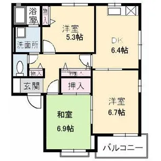 プリムリゼール A棟【1階】の間取り