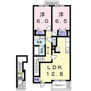 メゾン・ド・フランI【2階】の間取り