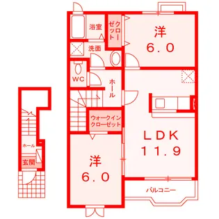 マリソル佐島【2階】の間取り