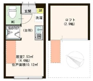 ナノイロクオーレ(NanoIro Cuore)【2階】の間取り