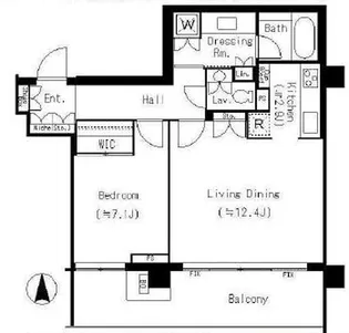 広尾ガーデンフォレスト E棟【3階】の間取り