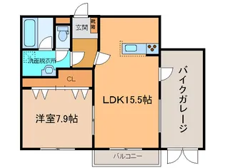 みずほ町ハイツ【1階】の間取り