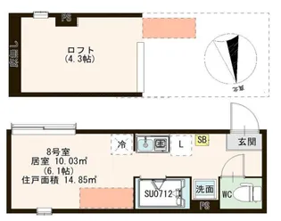 リバーテラス千住大橋【2階】の間取り