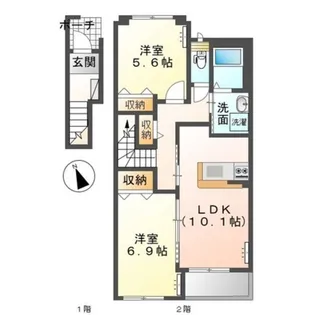 ハイム・ルースライン【2階】の間取り