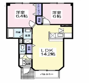 グランヒルズ北上C【1階】の間取り