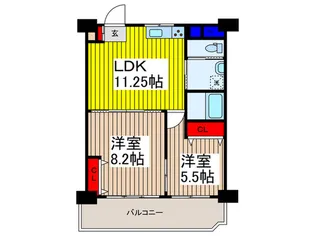 コ-ワハイツ【2階】の間取り
