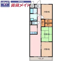 メゾンドゥールII【4階】の間取り
