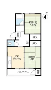UR花山東【3階】の間取り