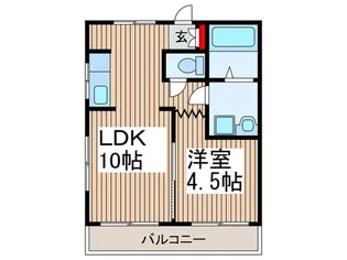 エハラコーポ【1階】の間取り