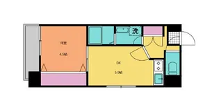 フォーエス新水前寺【4階】の間取り