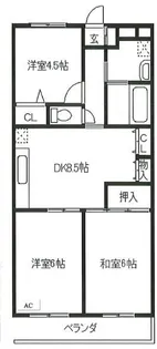 クレール給田【1階】の間取り