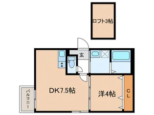 ルミエール西代B棟【1階】の間取り