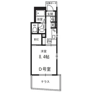 カリオ鵜の木【1階】の間取り