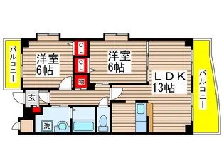 セ-ドル【2階】の間取り