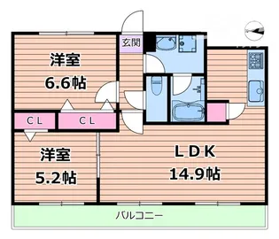 リッツ・ヴィラージュ【1階】の間取り