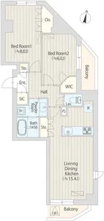 ファレール笹塚II【3階】の間取り