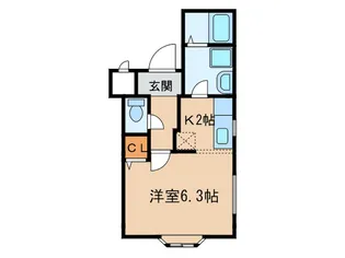 ファルダ不二ヶ丘【1階】の間取り