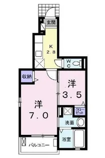 エクセル ファヴール II【1階】の間取り