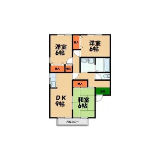 リバーサイドコートA【2階】の間取り