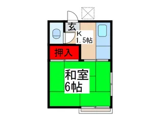 高橋コーポ【1階】の間取り