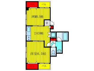 H&Kハイツ【2階】の間取り